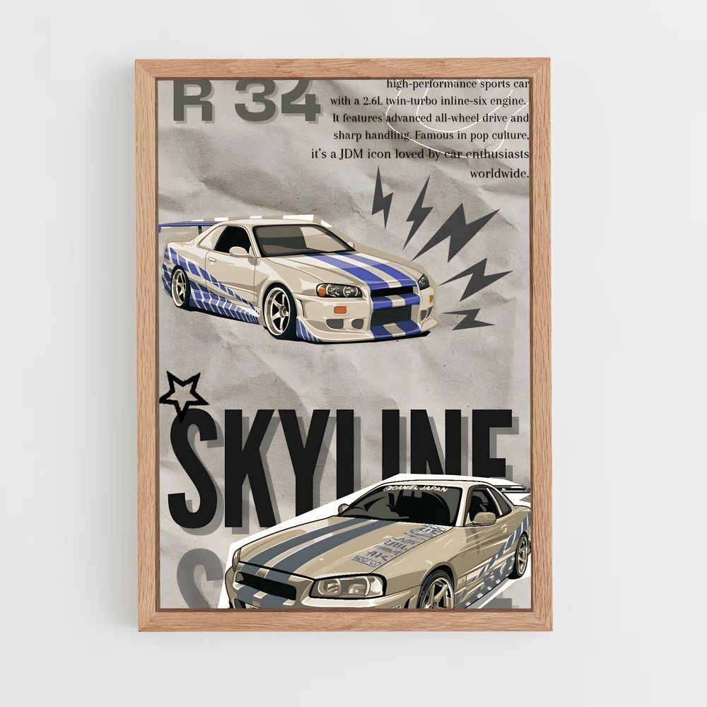 Poster L'Évolution de la Mustang – affiche Nissan (vue 4)